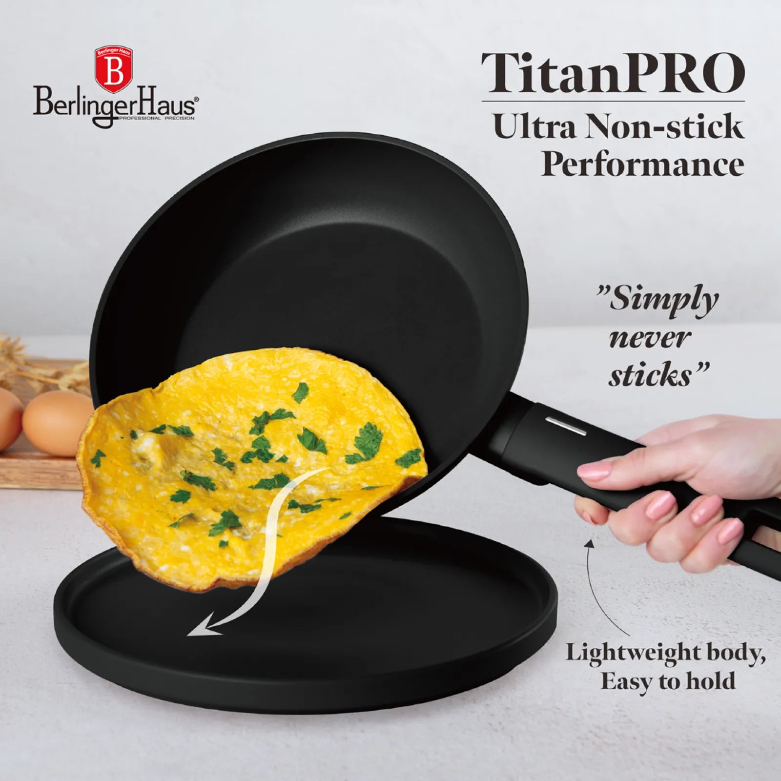 Berlinger Haus indukciós serpenyő 24 cm – Matte Black Collection