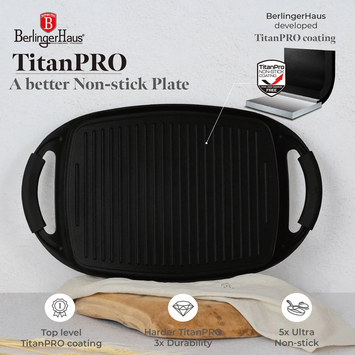 Berlinger Haus Grill sütőlap (47 cm) – 4. kép