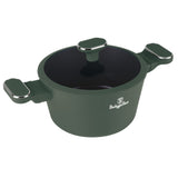 Berlinger Haus matt zöld tapadásmentes indukciós lábas fedővel 20 cm