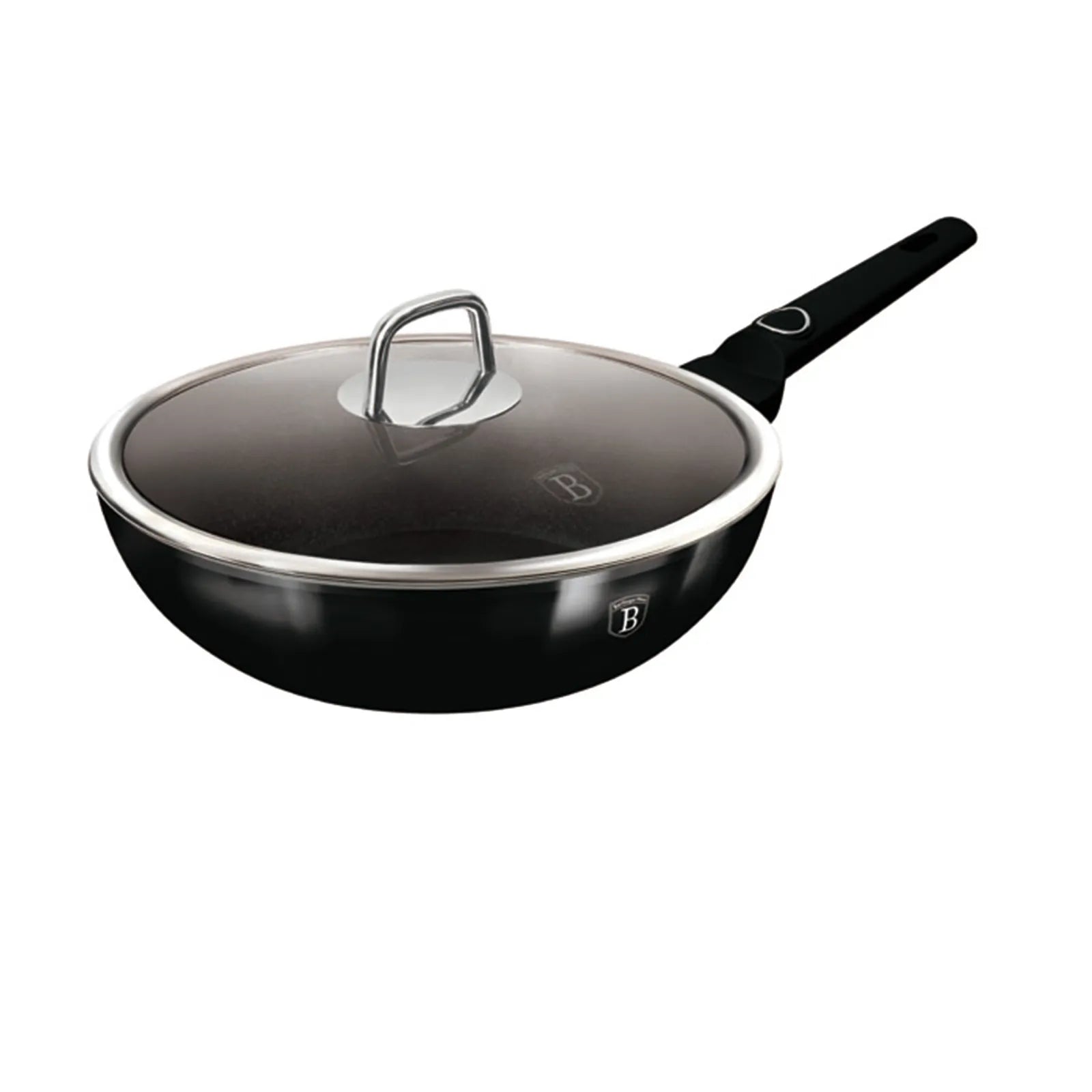 Berlinger Haus indukciós wok serpenyő fedővel 28 cm, 3,2 l – Black Vantage Collection