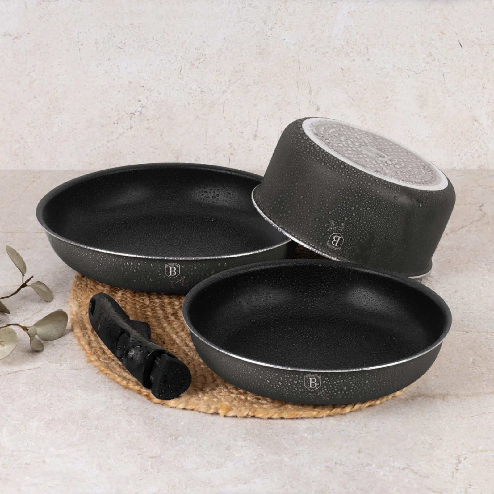 Berlinger Haus 10 részes indukciós edénykészlet levehető nyéllel – Anthracite Collection