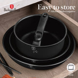Berlinger Haus 10 részes indukciós edénykészlet levehető nyéllel – Matte Black Collection