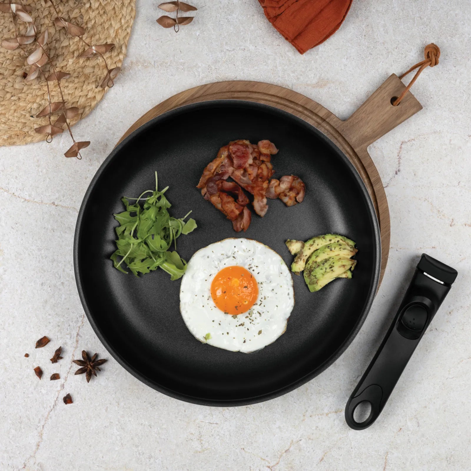 Berlinger Haus 10 részes indukciós edénykészlet levehető nyéllel – Matte Black Collection