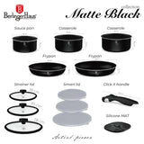 Berlinger Haus 10 részes indukciós edénykészlet levehető nyéllel – Black Rose