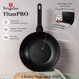 Berlinger Haus indukciós wok serpenyő 28 cm, 3,5 l – Black Rose Collection