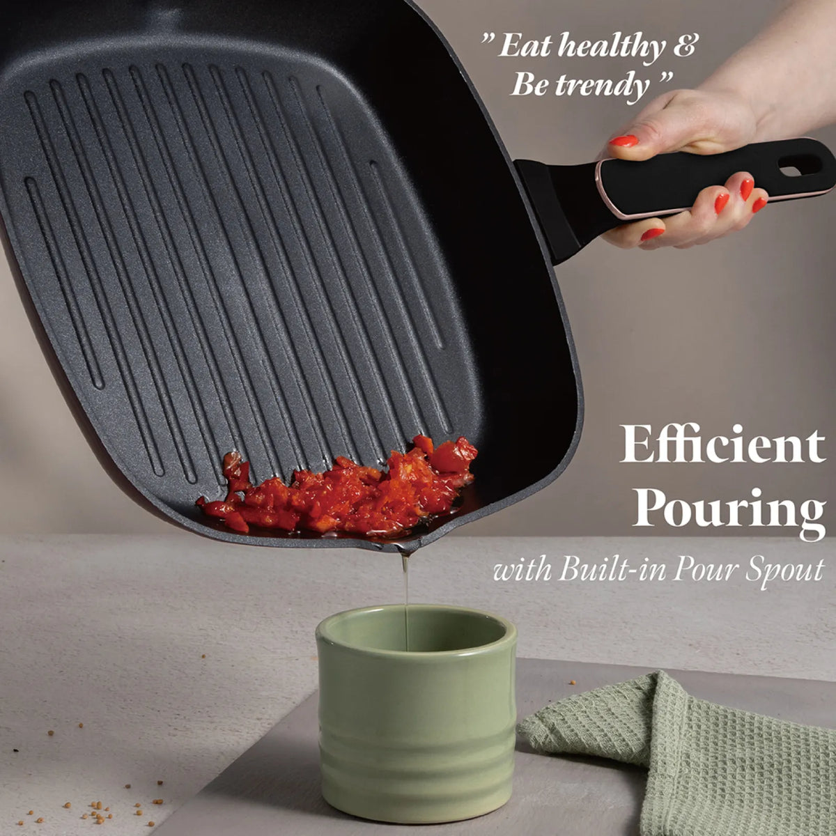 Berlinger Haus Grill serpenyő fedővel (28 cm) – 7. kép