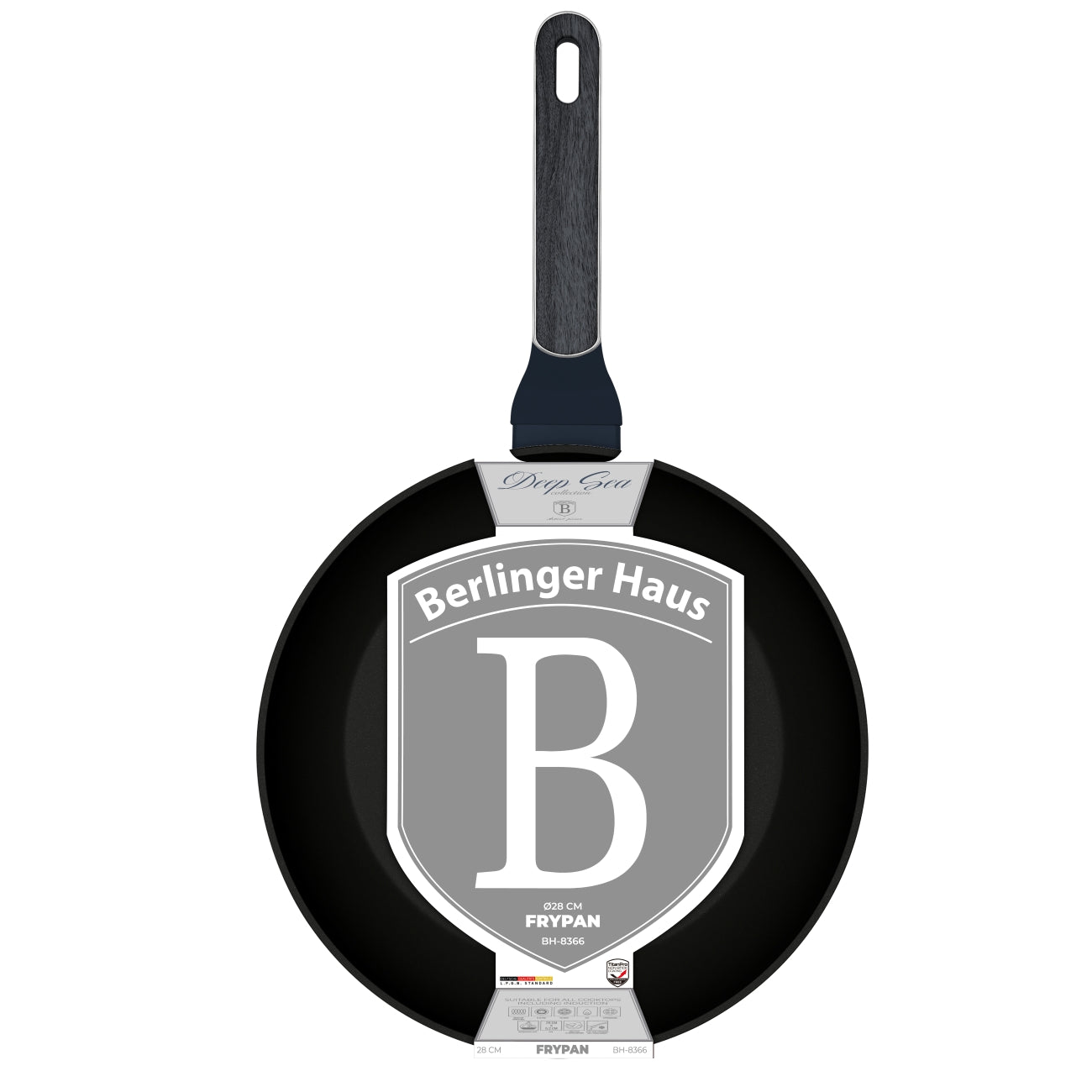BerlingerHaus tapadásmentes indukciós serpenyő 28 cm matt kék