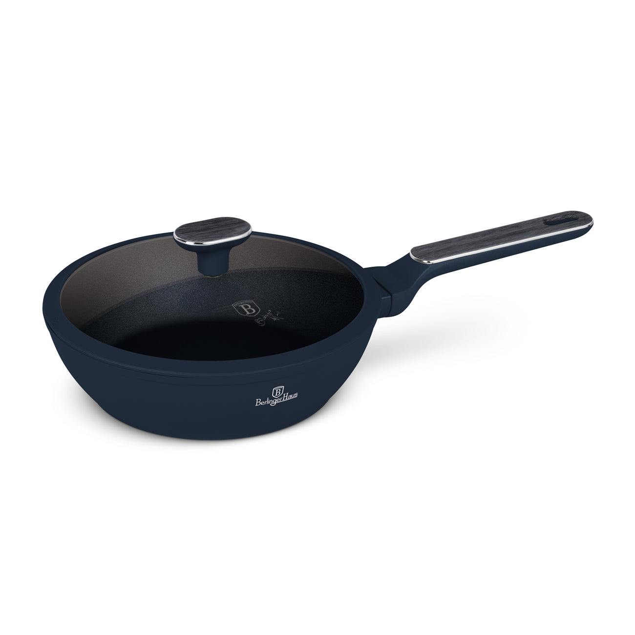BerlingerHaus tapadásmentes indukciós Mély serpenyő fedővel 24 cm Deep Sea