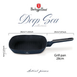 BerlingerHaus tapadásmentes indukciós grill serpenyő 28 cm Deep Sea