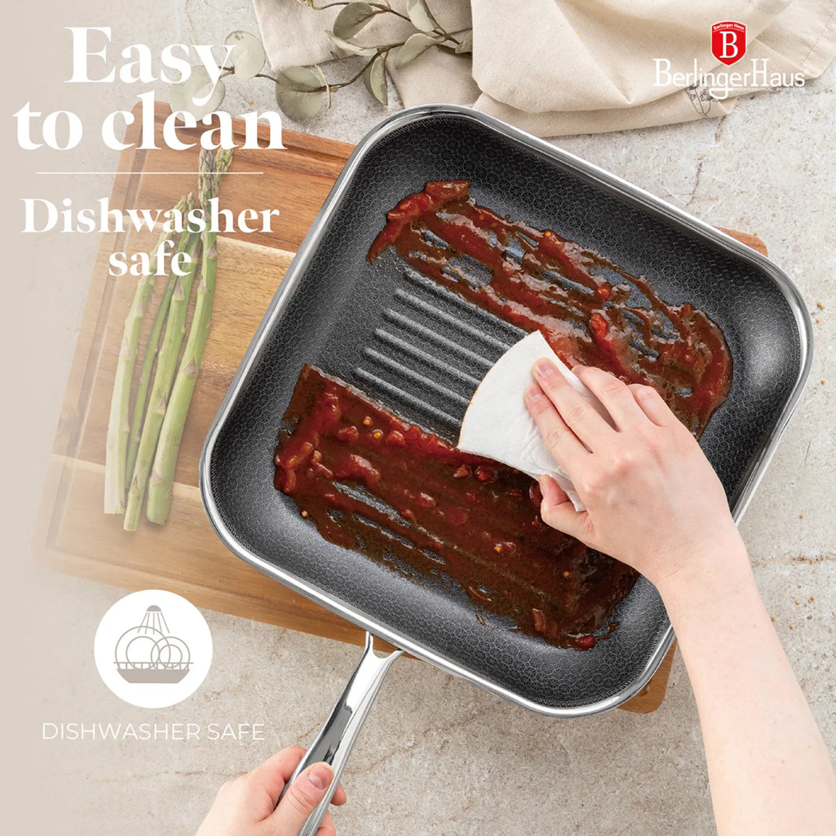 Berlinger Haus Eternal Grill serpenyő fedővel (28 cm) – 5. kép