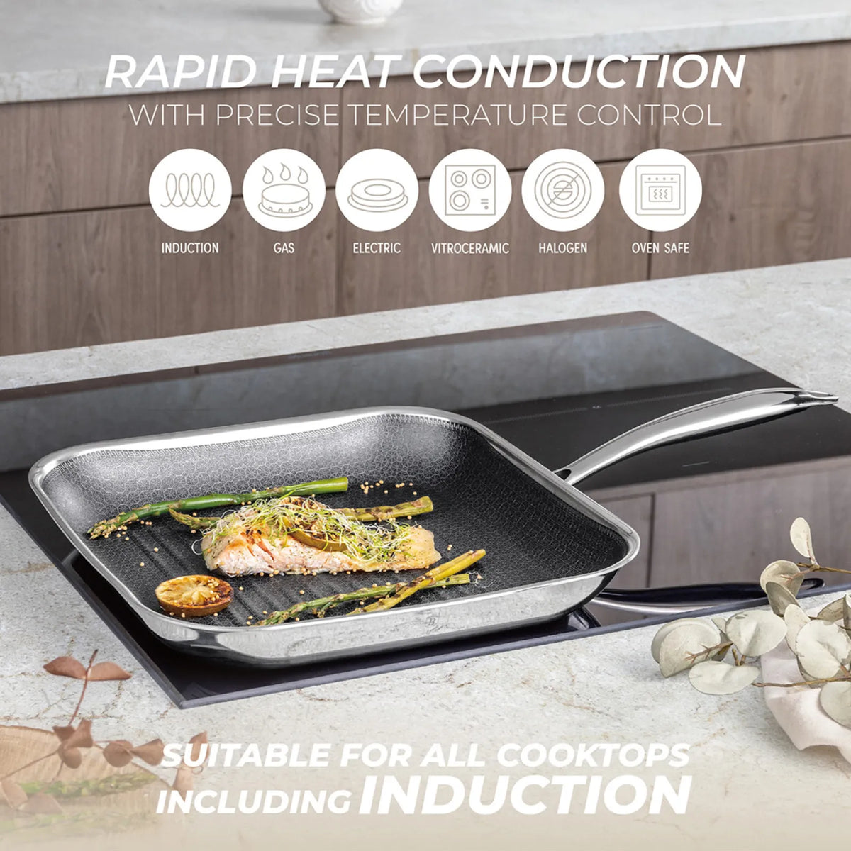 Berlinger Haus Eternal Grill serpenyő fedővel (28 cm) – 6. kép