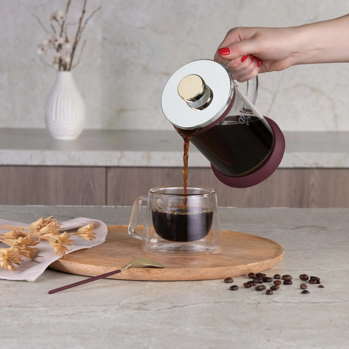 Berlinger Haus Dugattyús kávé és teafőző (0.6 L) – 8. kép