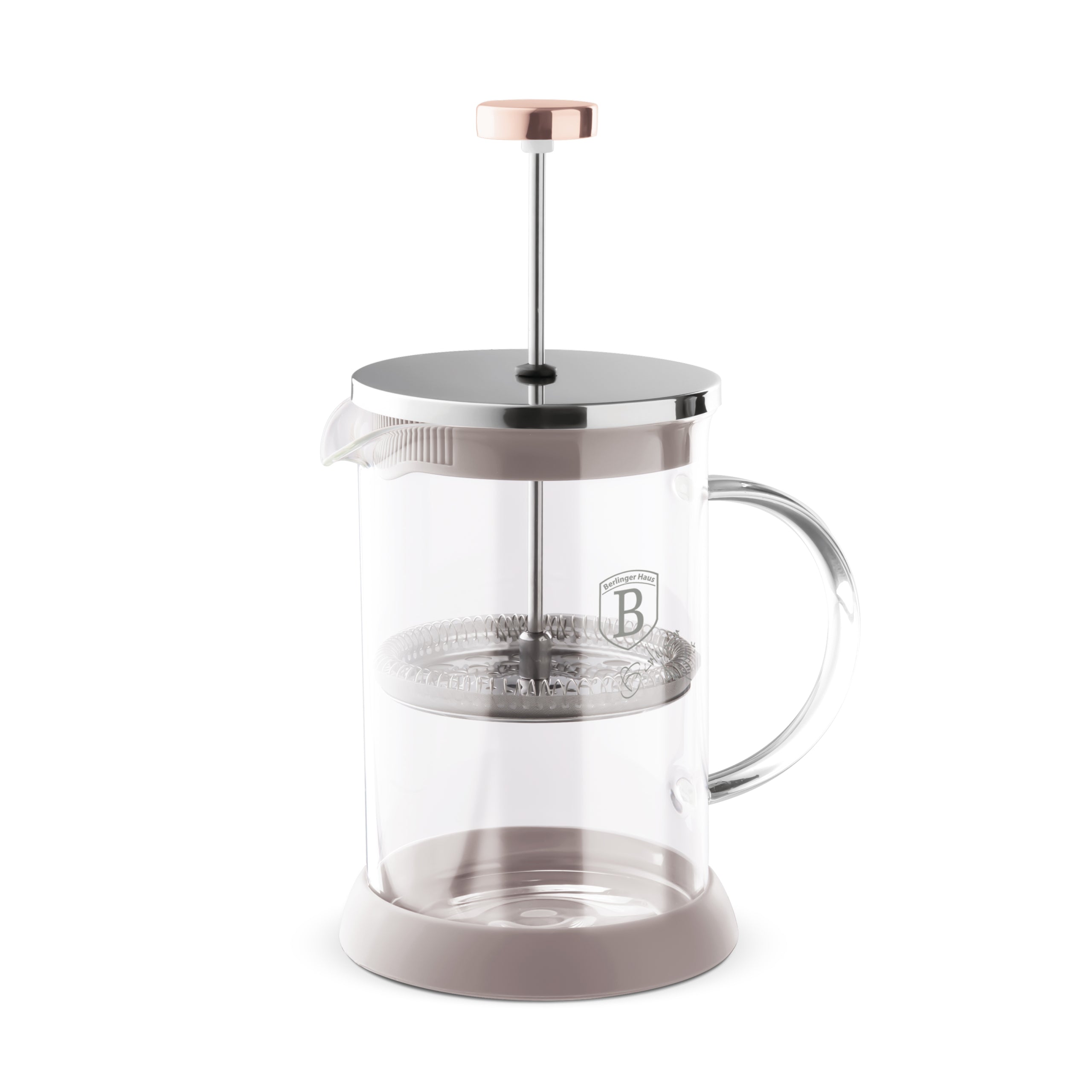 Dugattyús kávé és teafőző 600 ml szürke Berlinger Haus