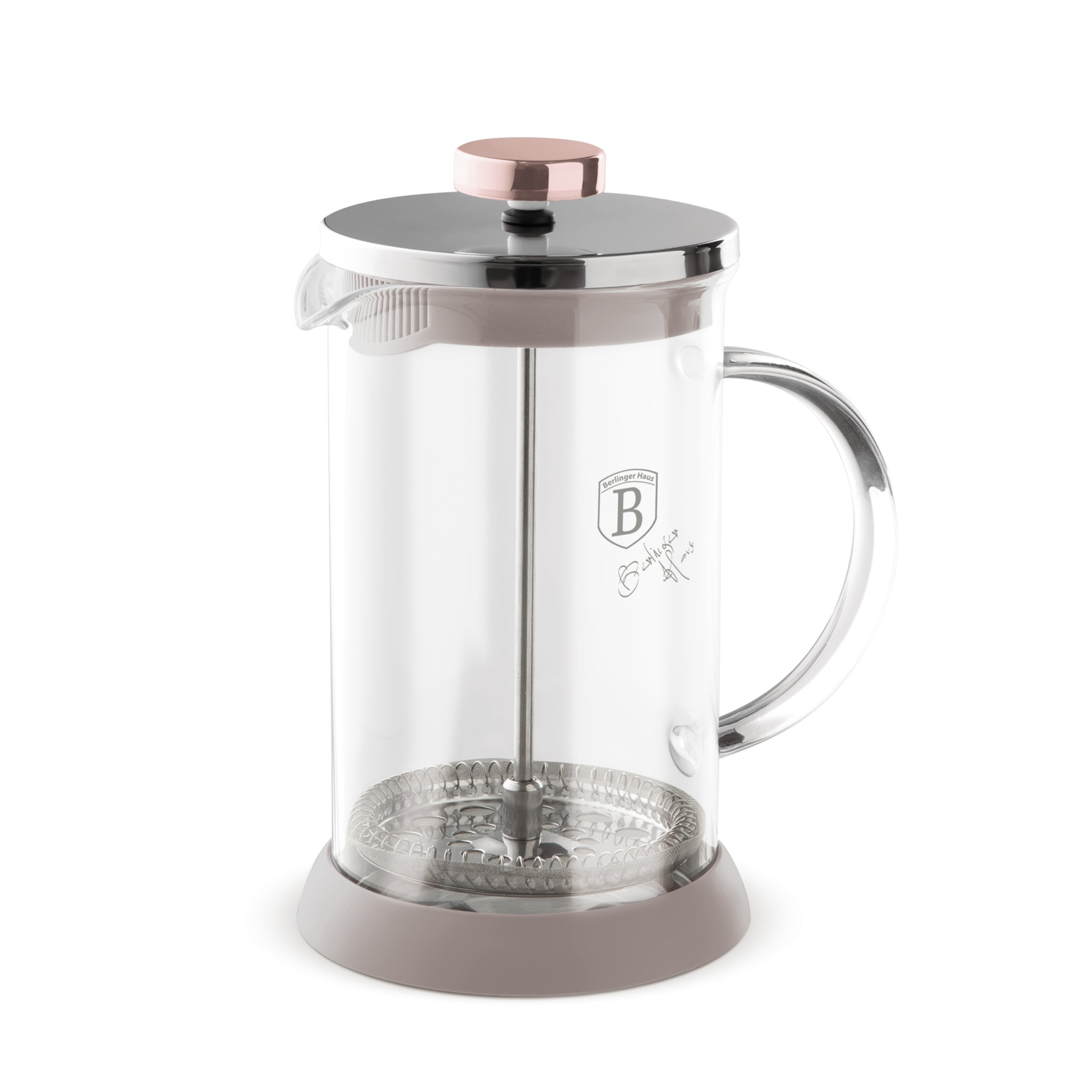 Dugattyús kávé és teafőző 800 ml szürke Berlinger Haus