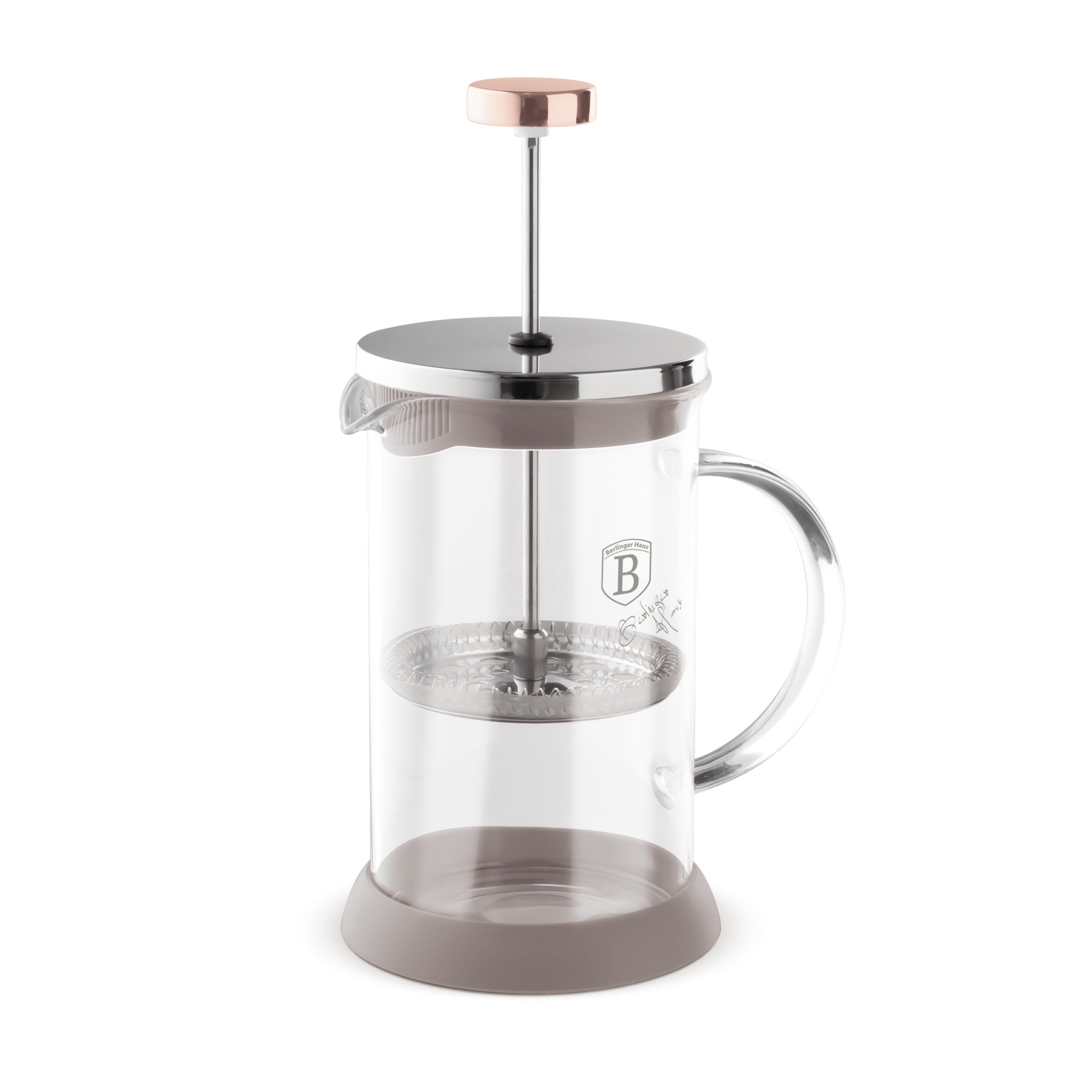 Dugattyús kávé és teafőző 800 ml szürke Berlinger Haus