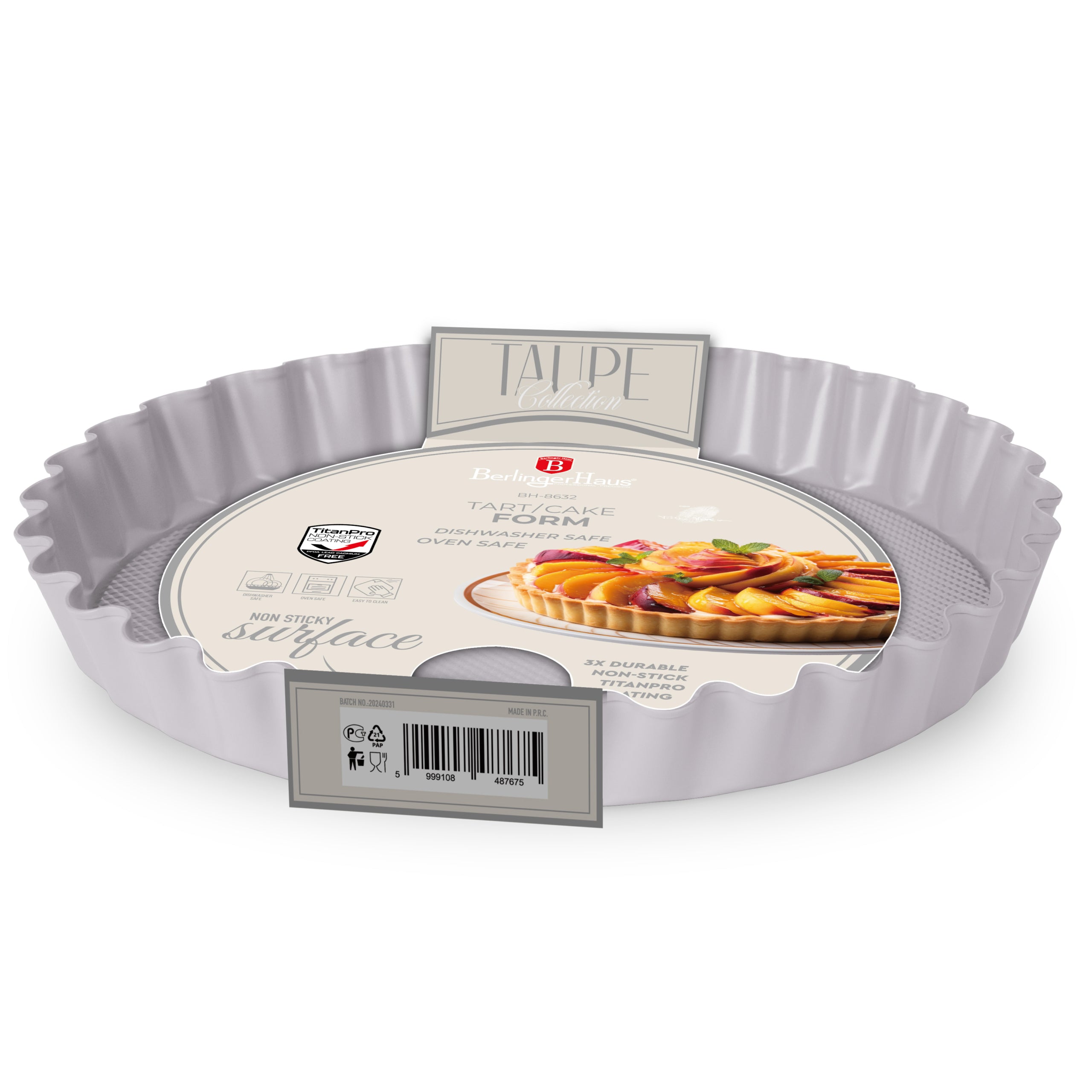 Pite sütőforma tapadásmentes titánPro bevonattal 28 cm Berlinger Haus Taupe szürke