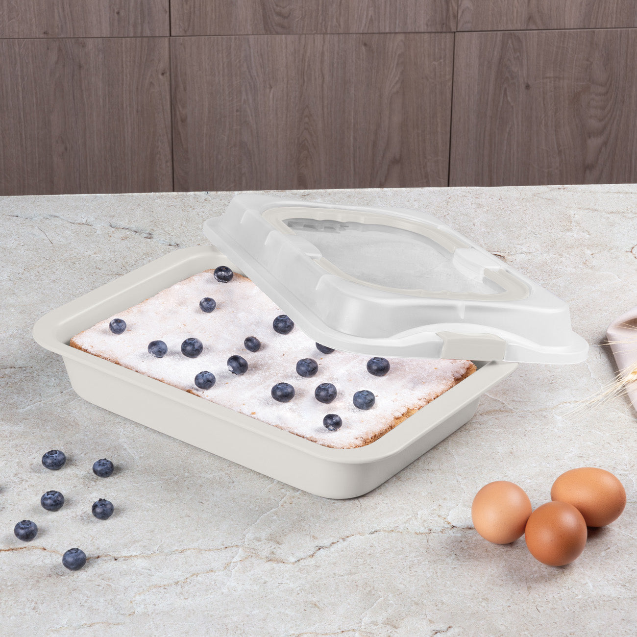 Berlinger Haus tapadásmentes tepsi fedővel 36 cm matt krém Sahara Collection