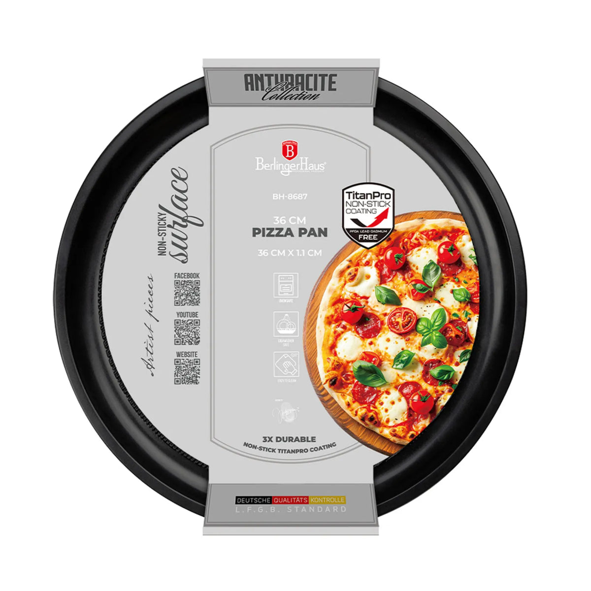 Berlinger Haus Pizzasütő forma (36 cm) – 3. kép