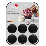 12 részes muffin sütőforma tapadásmentes Antracit Collection Berlinger Haus
