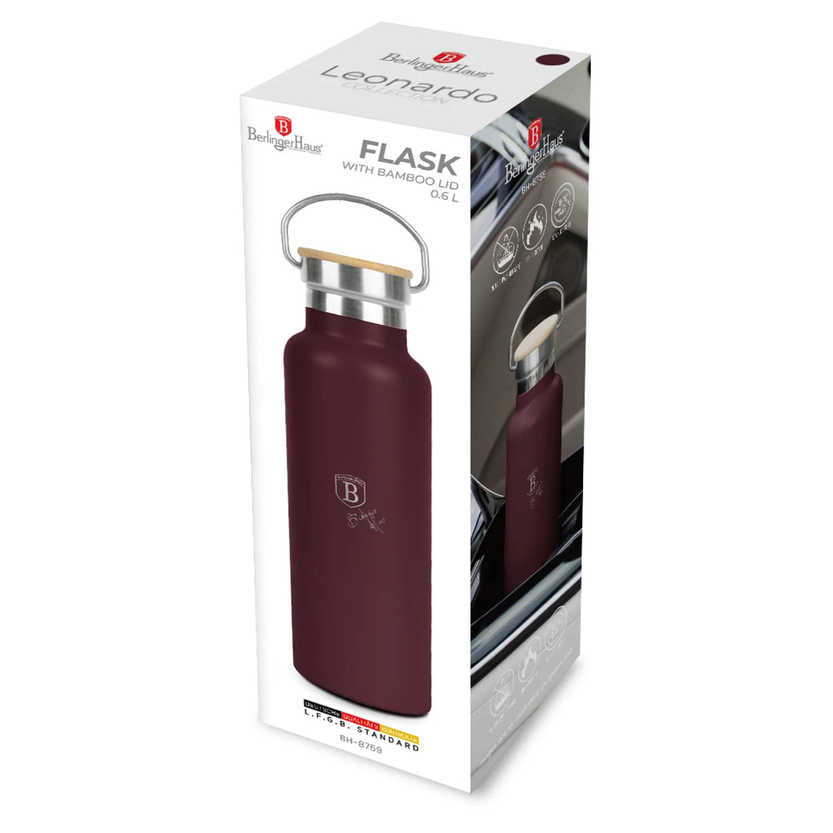 Berlinger Haus Kulacs bambusz kupakkal (0.6 L) – 2. kép