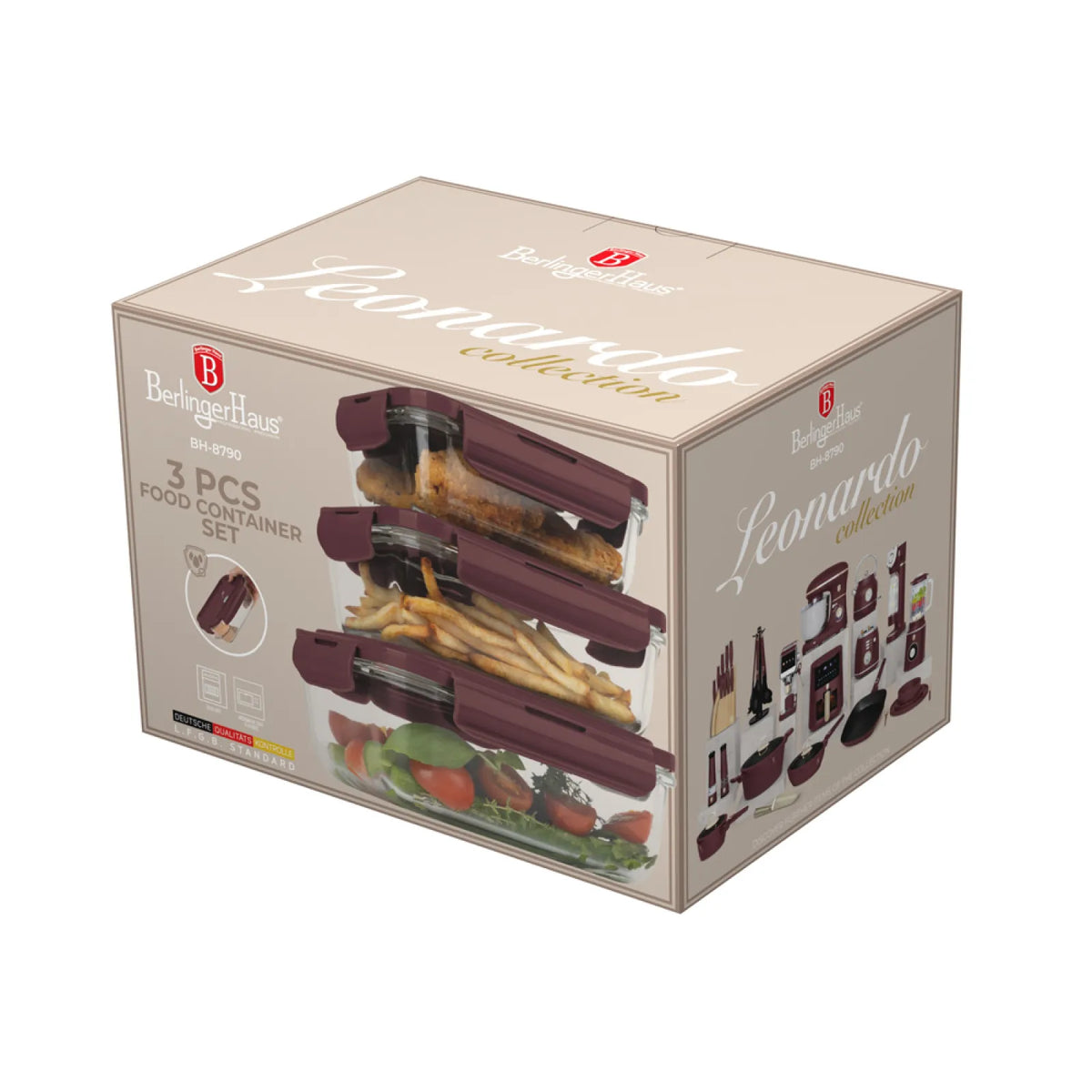 Berlinger Haus 3 részes üveg ételtároló készlet – 2. kép