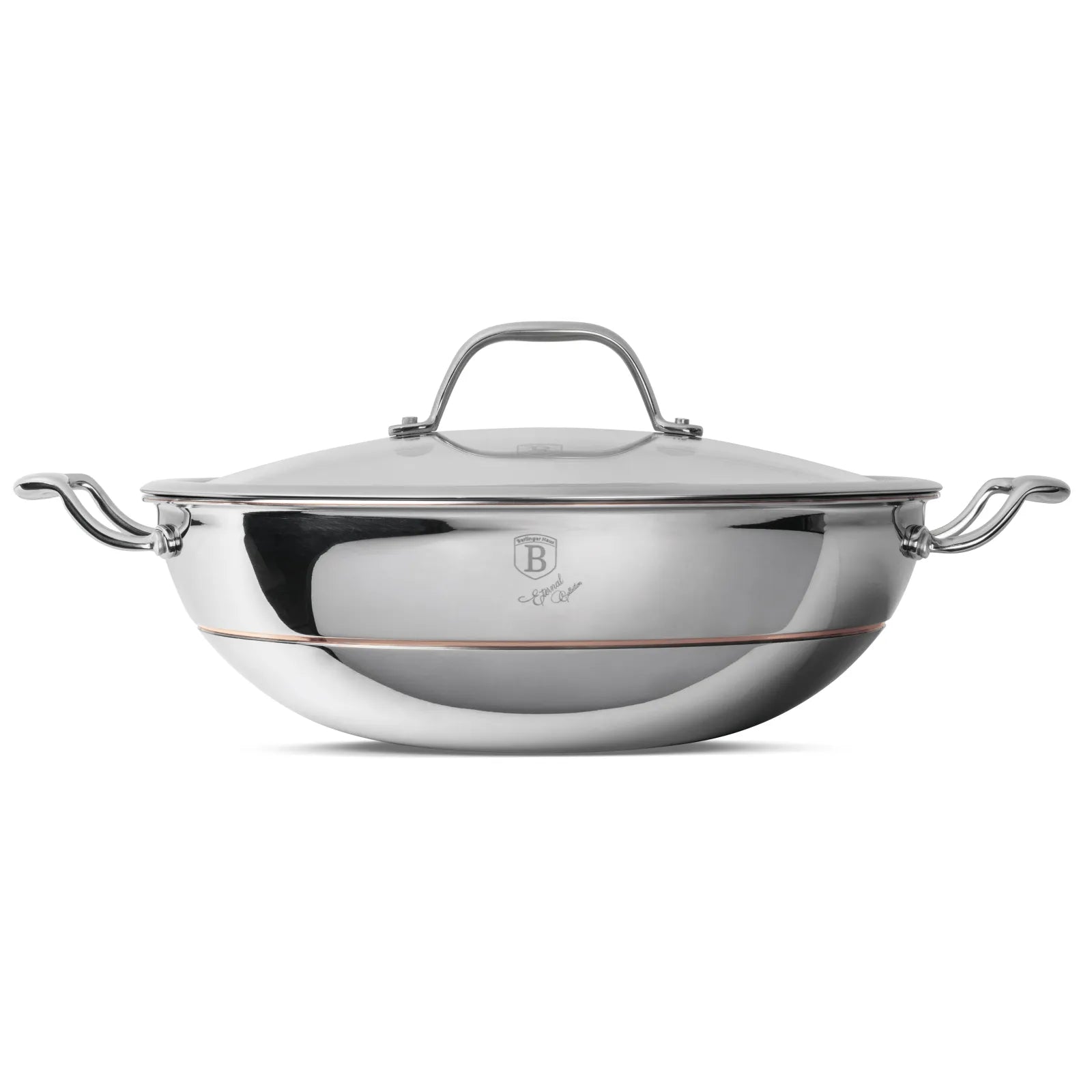 Berlinger Haus professzionális indukciós wok fedővel 28 cm – Copper Touch Collection