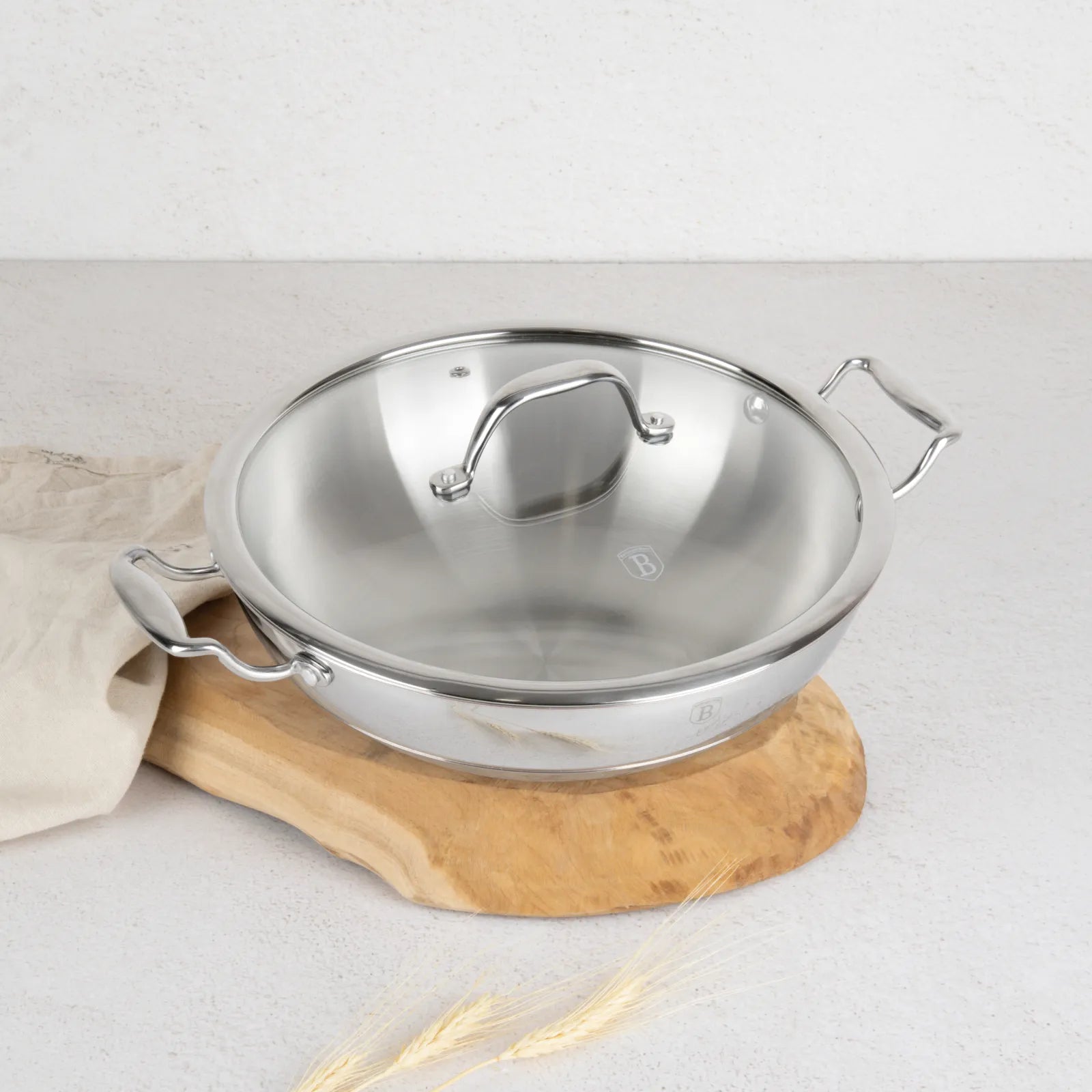 Berlinger Haus professzionális indukciós wok fedővel 28 cm – Copper Touch Collection