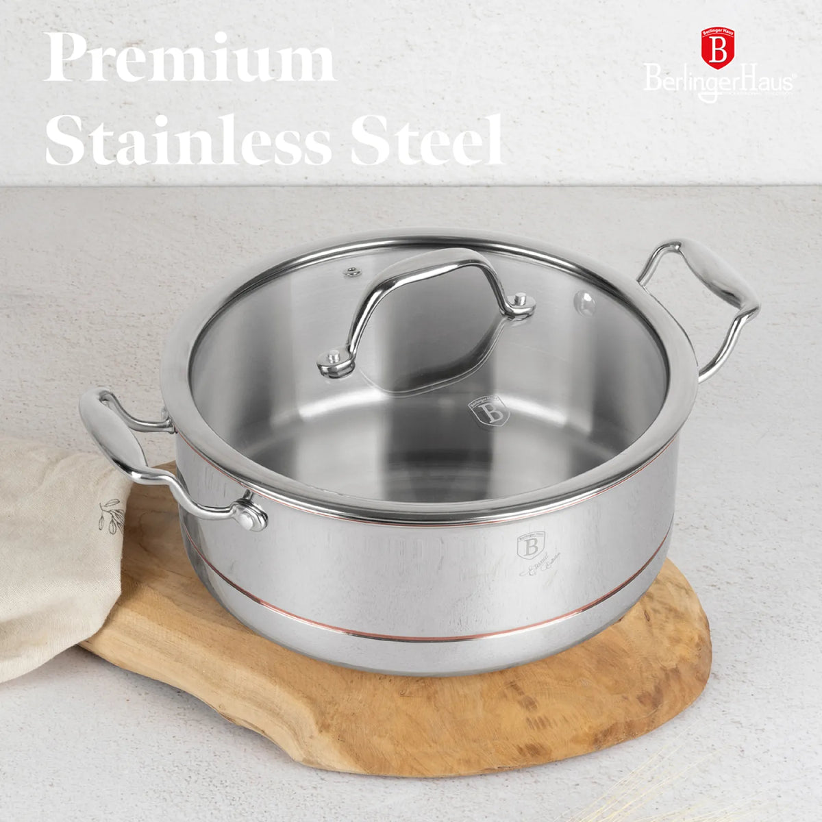 Berlinger Haus Professzionális Lábas fedővel (4.3 L) – 10. kép