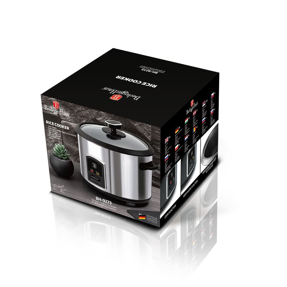 Berlinger Haus Elektromos rizsfőző 1,8 liter 700 W Black Silver Collection
