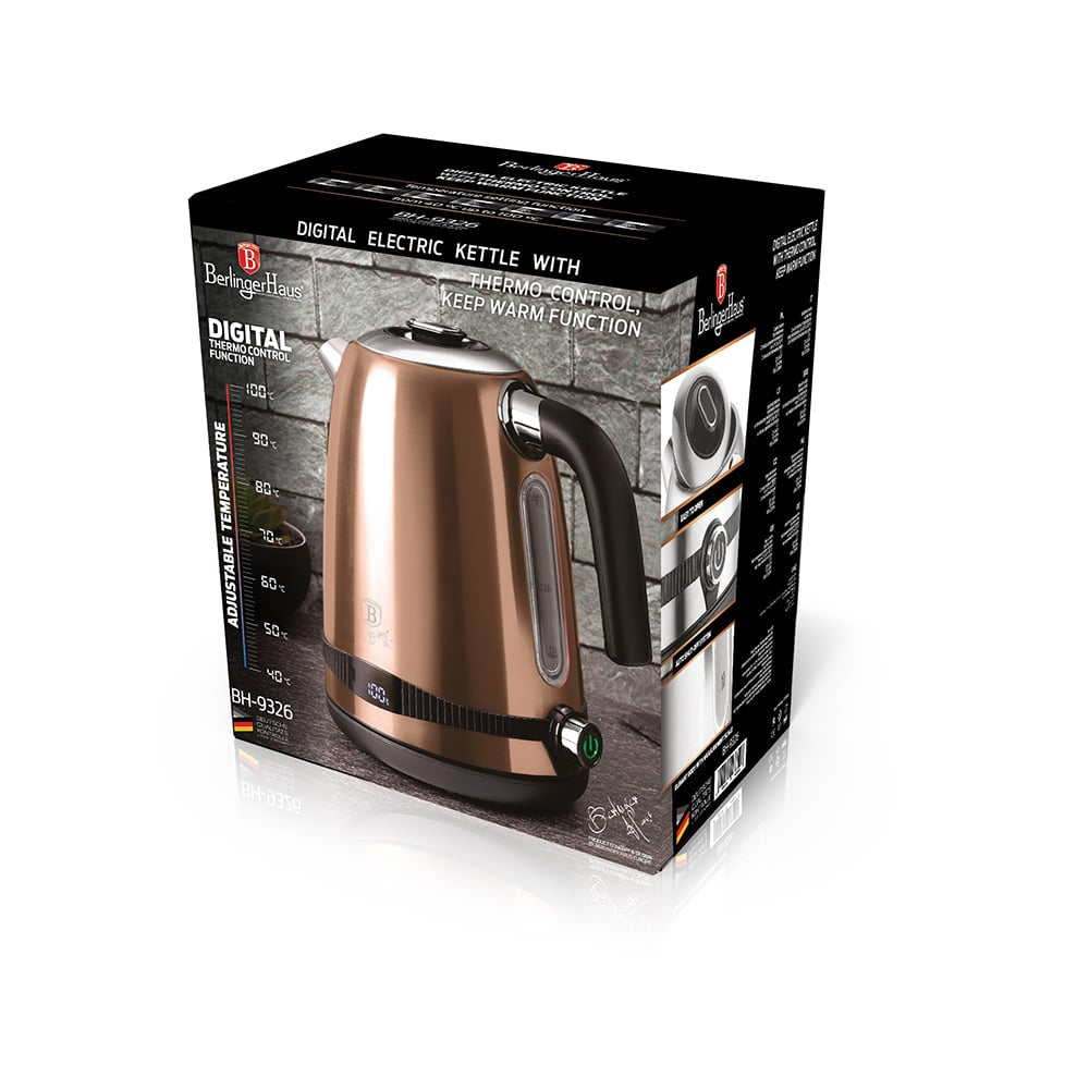 Digitális elektromos vízforraló 1,7 literes Metallic Line Rose Gold Edition