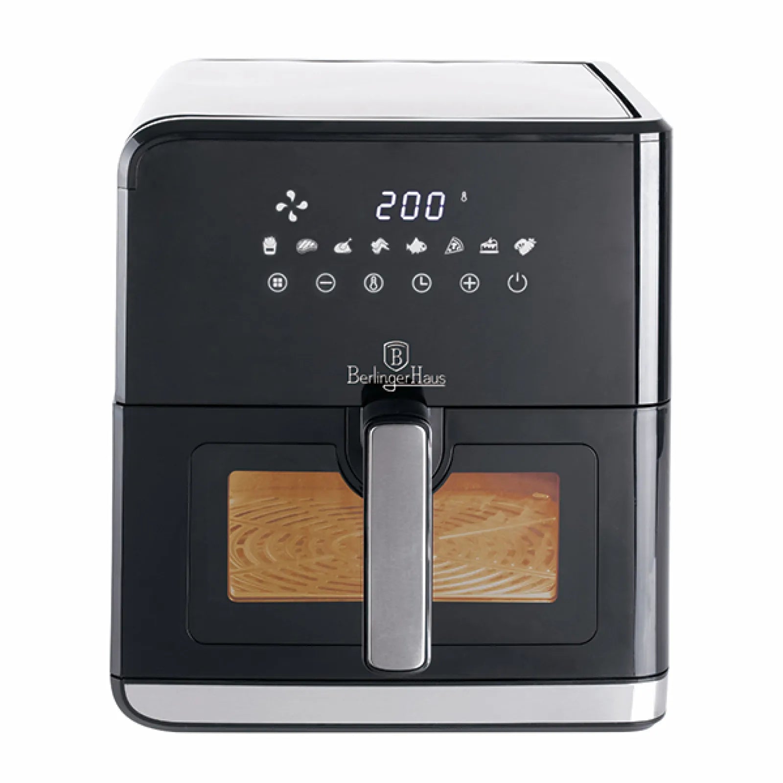 AirFryer átlátszó ablakkal 7.5 literes 1700 W Berlinger Haus Matte Black