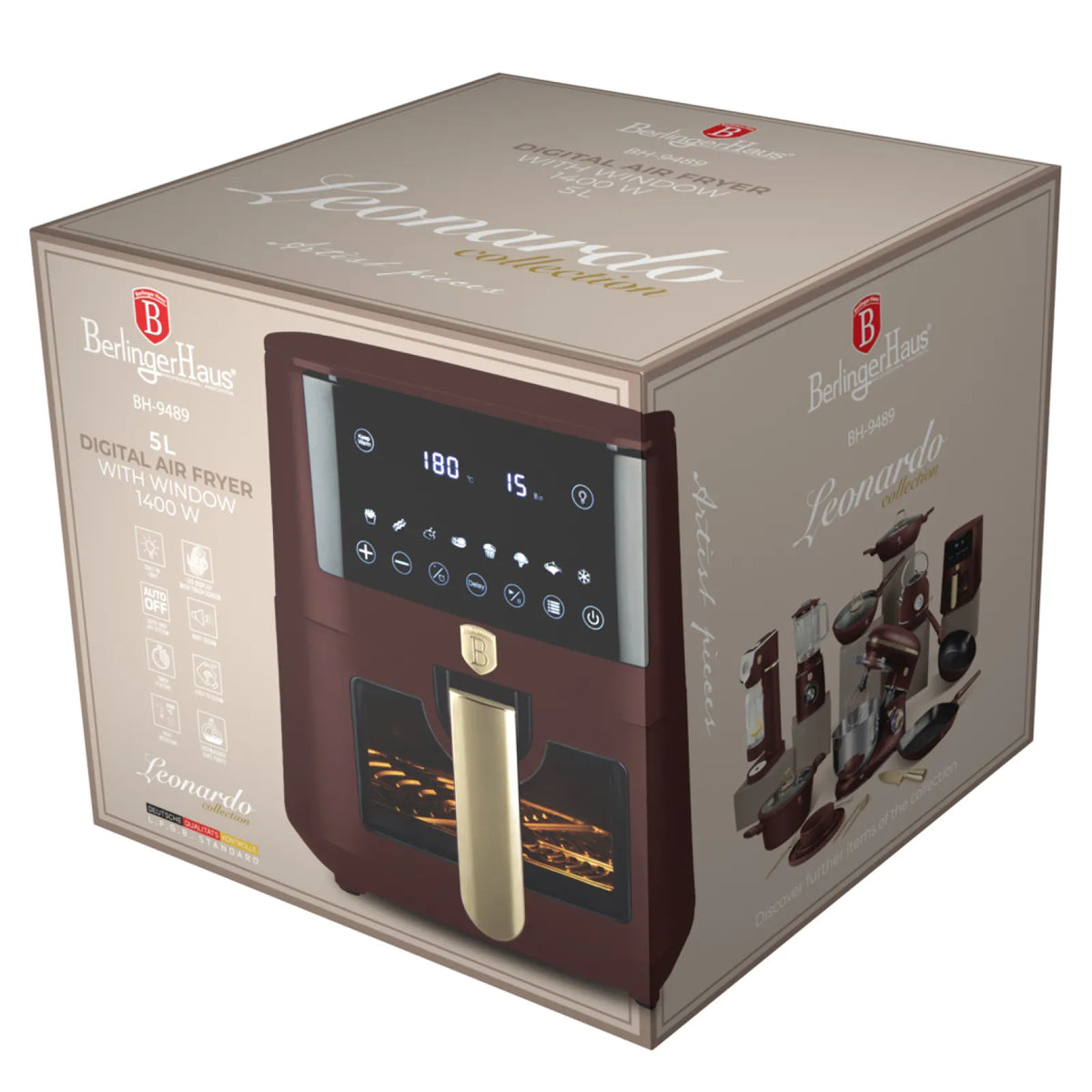 Berlinger Haus AirFryer átlátszó ablakkal (5 L) – 5. kép