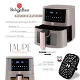 XL AirFryer átlátszó ablakkal digitális 5 liter Berlinger Haus matt szürke