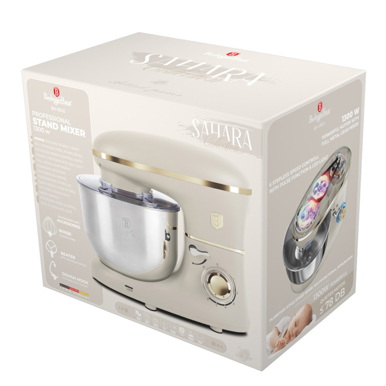 Berlinger Haus Konyhai robotgép 1300 W 6 L Sahara Collection