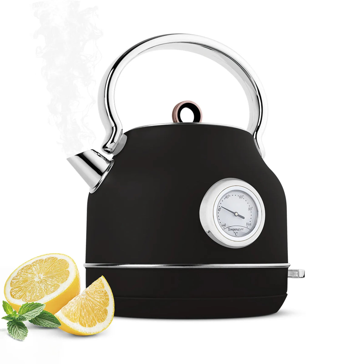 Berlinger Haus Elektromos vízforraló hőfok kijelzővel (2200 W) – Black Rose Collection