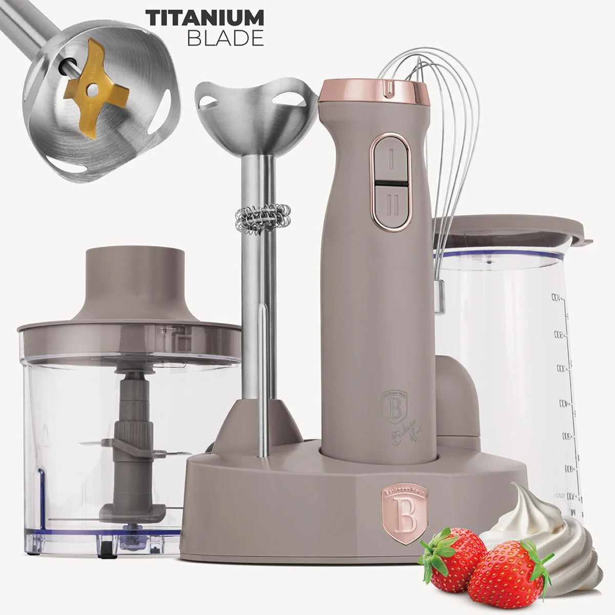 Berlinger Haus 6 részes botmixer szett (800 W) – Taupe Collection