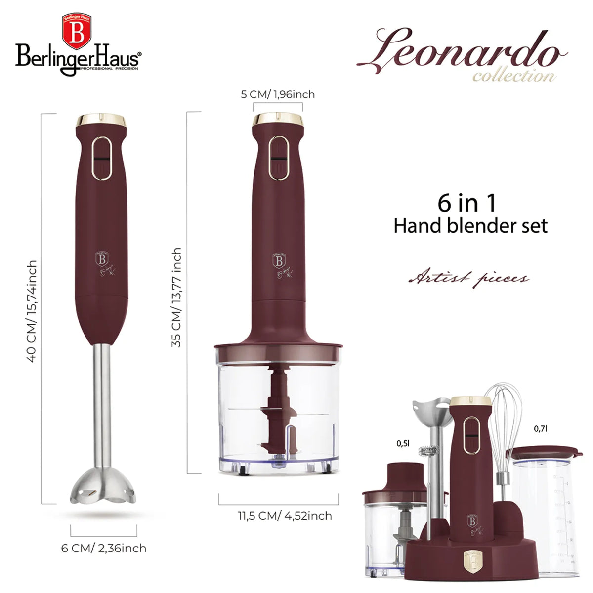 Berlinger Haus 6 részes botmixer szett (800 W) – 11. kép