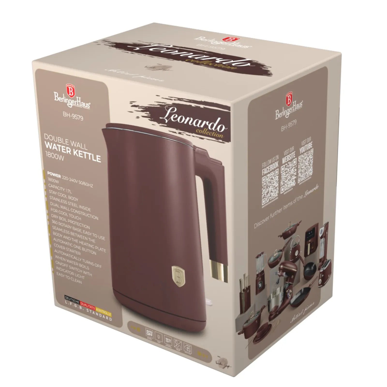 Berlinger Haus Dupla falú vízforraló 1,7 l – Leonardo Collection