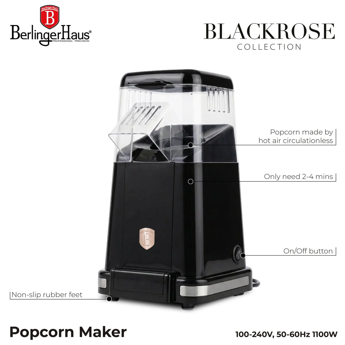 Berlinger Haus Popcorn készítő (1100 W) – 6. kép