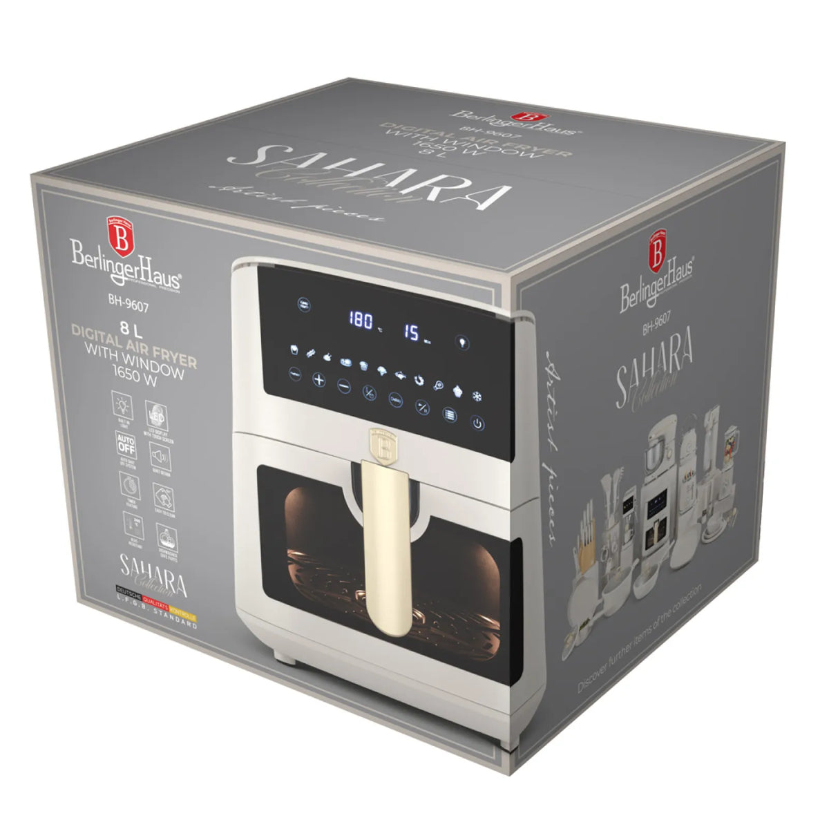 Berlinger Haus AirFryer átlátszó ablakkal (8 L) – 4. kép