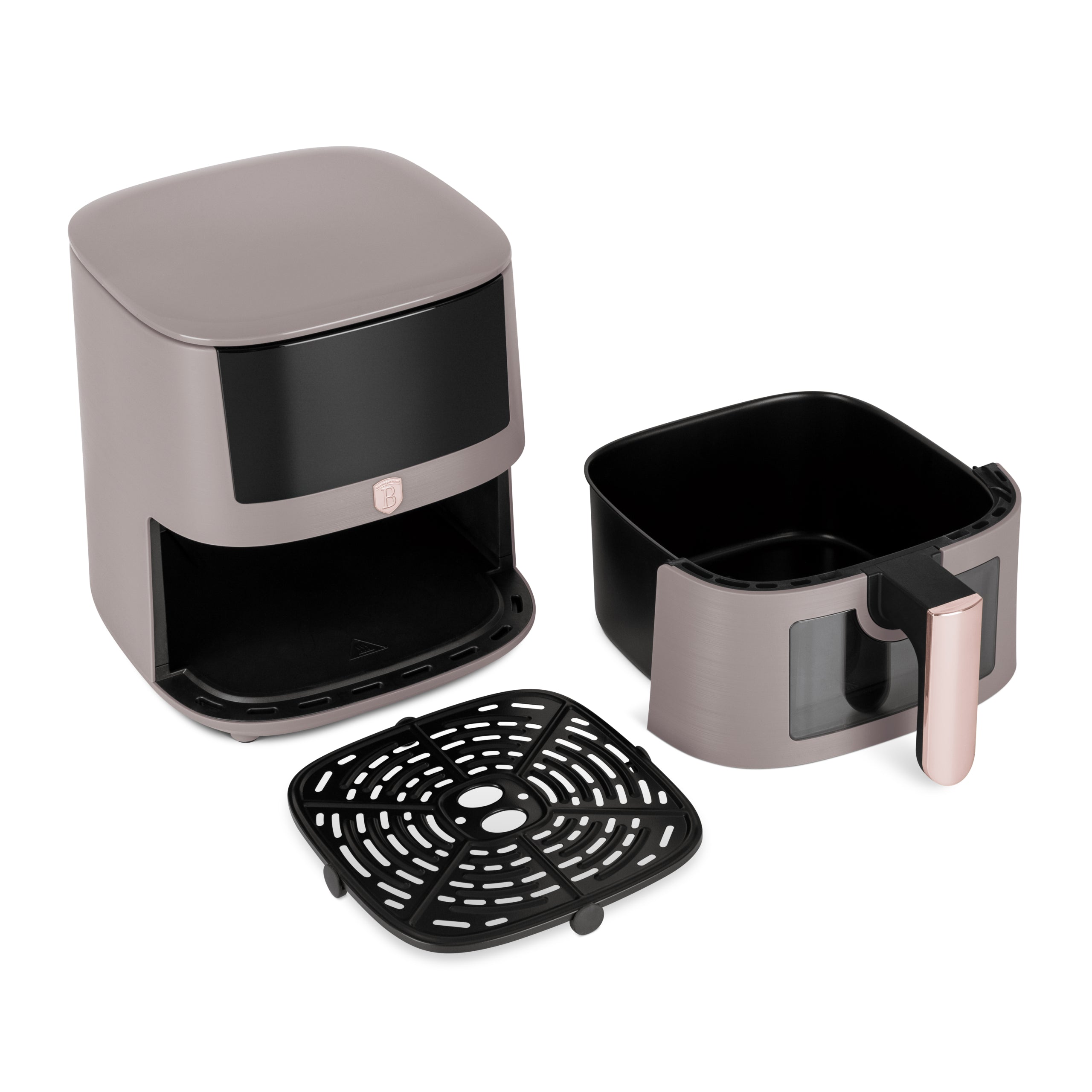XXXL AirFryer átlátszó ablakkal digitális 8 liter Berlinger Haus matt szürke