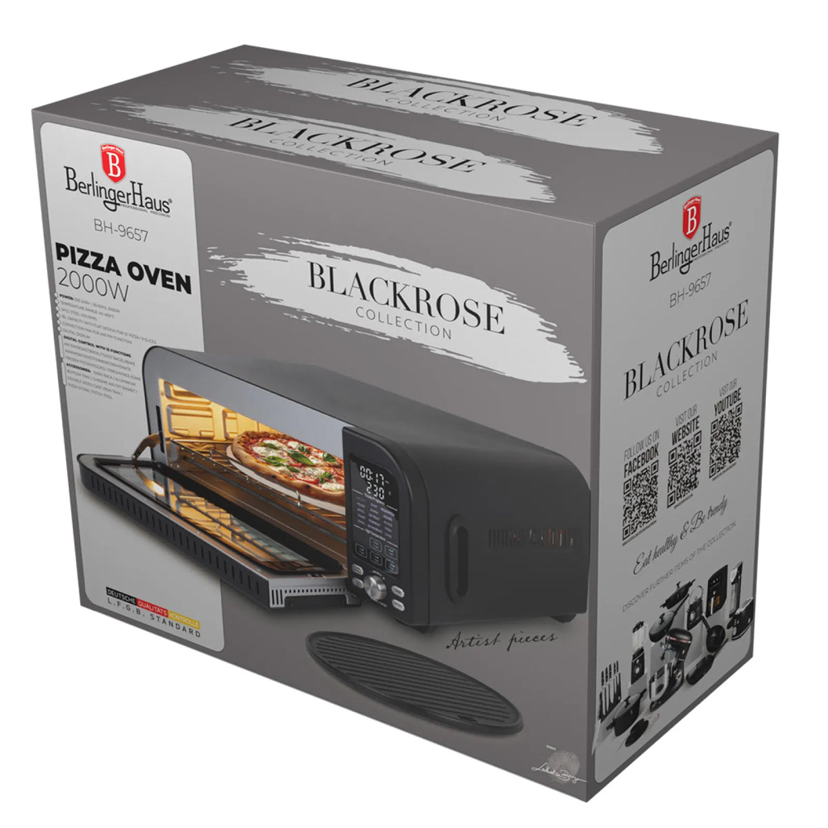 Berlinger Haus Elektromos pizza sütő (2000 W) – 2. kép