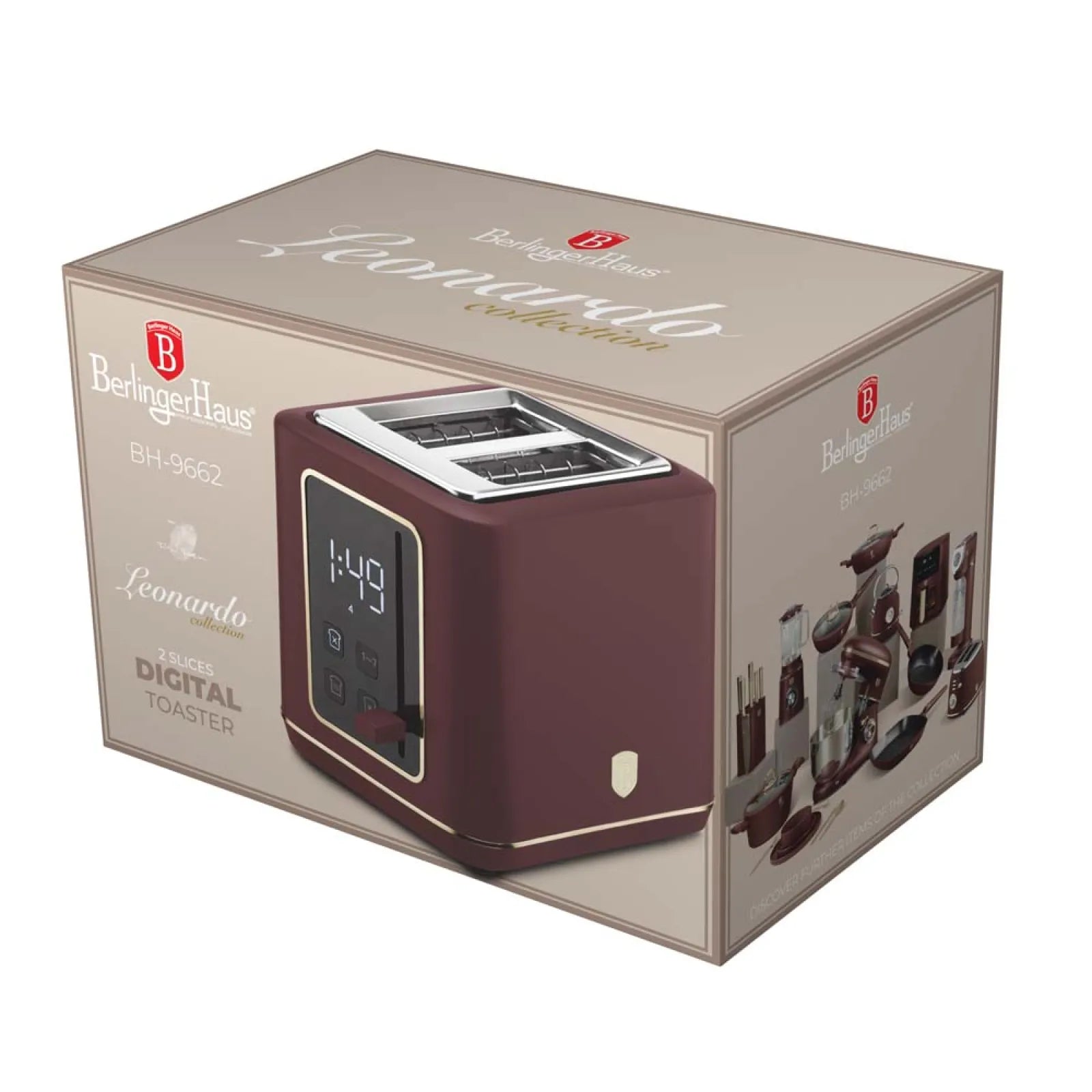 Berlinger Haus kenyérpirító digitális kijelzővel 870 W – Leonardo Collection
