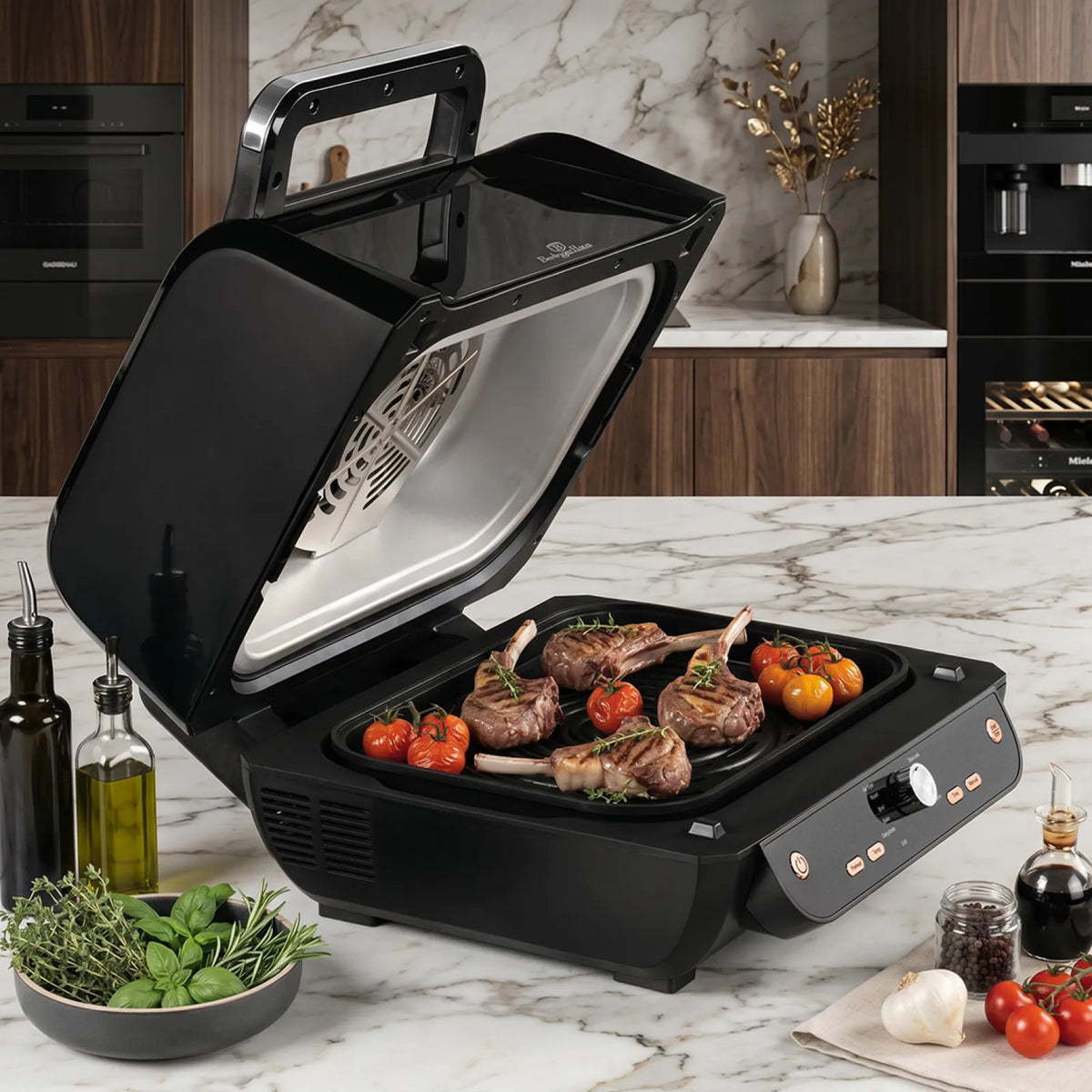 Berlinger Haus 12 az 1-ben forrólevegős grill átlátszó ablakkal (1750 W) – 6. kép