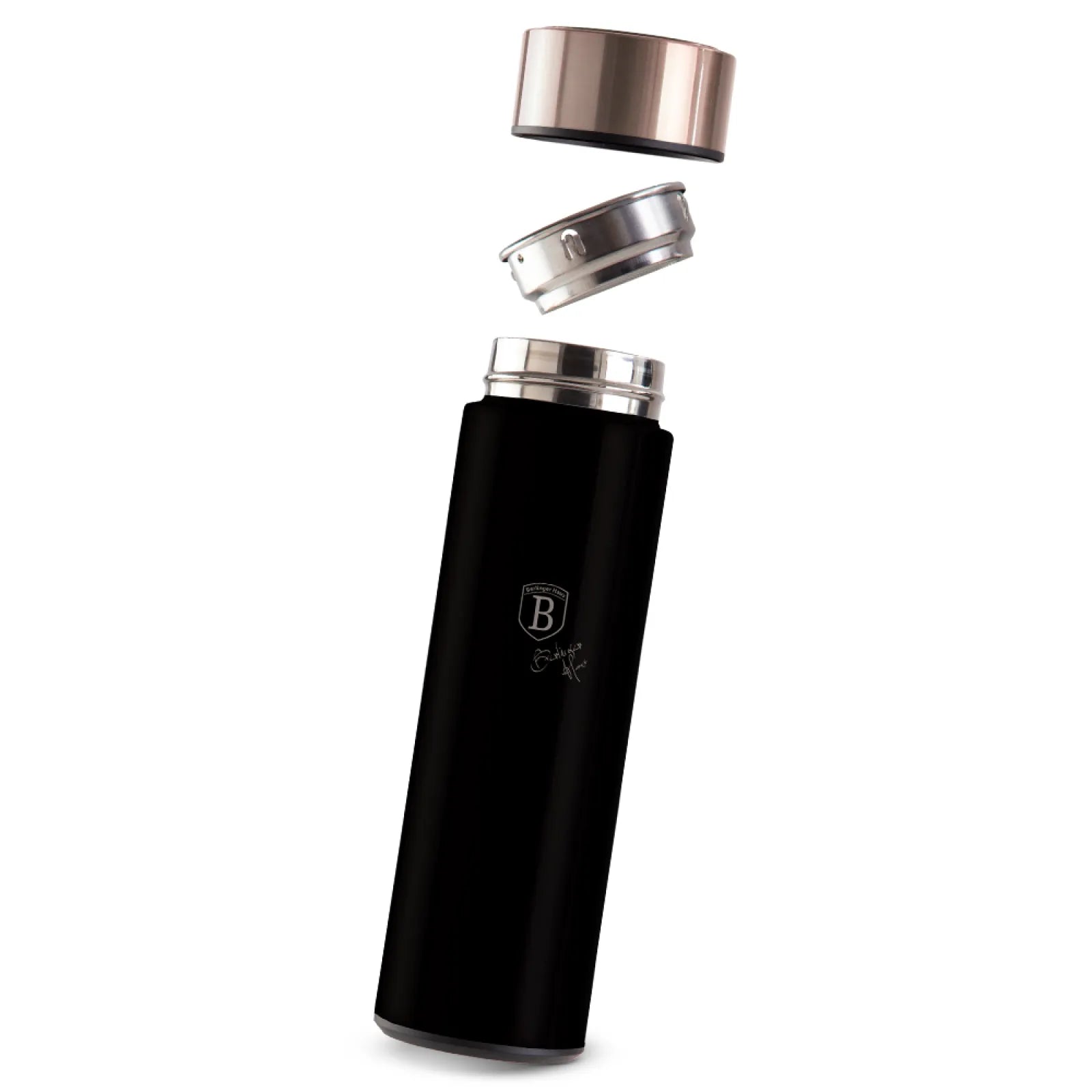 Berlinger Haus fekete termosz palack digitális hőmérővel 0,5 l – Black Rose Collection