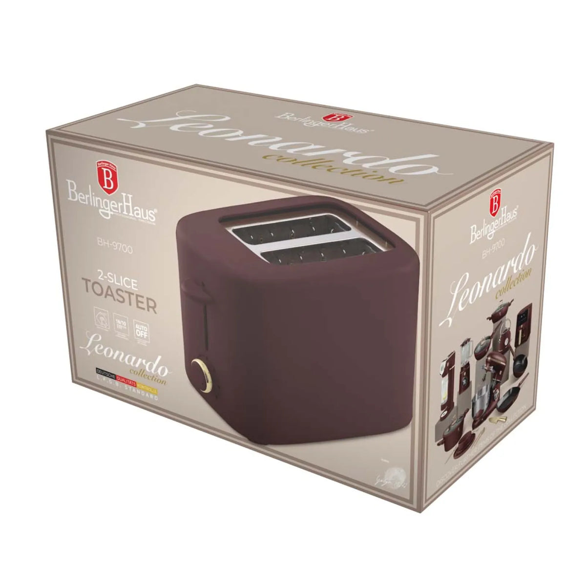 Berlinger Haus Kenyérpirító fedővel (750 W) – 6. kép