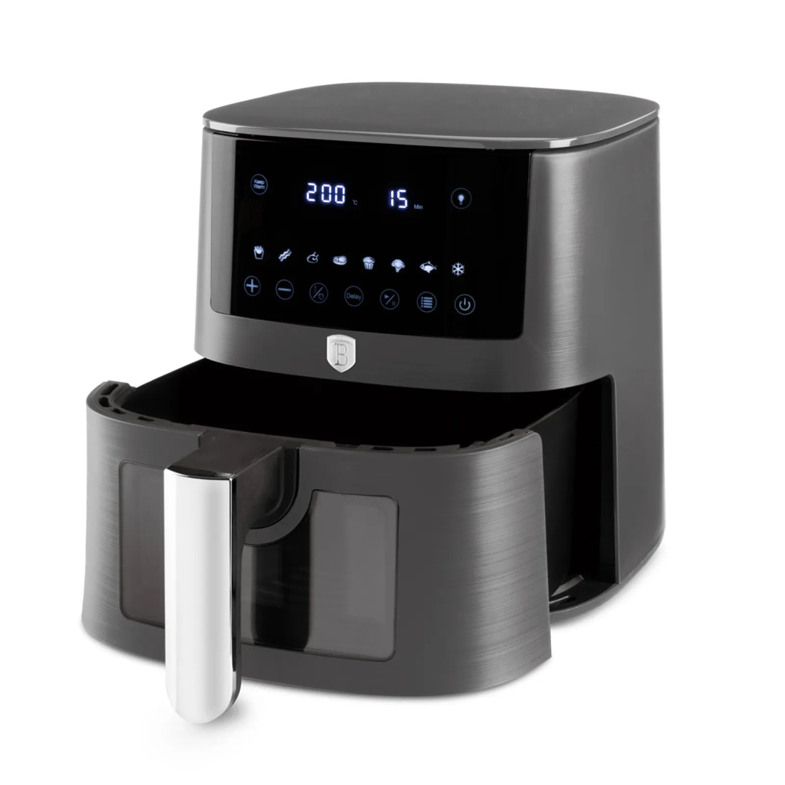 AirFryer átlátszó ablakkal 5 literes 1400 W Berlinger Haus Anthracite