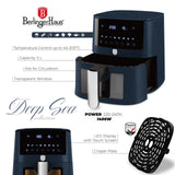 AirFryer átlátszó ablakkal 5 liter kék Deep Sea Berlinger Haus