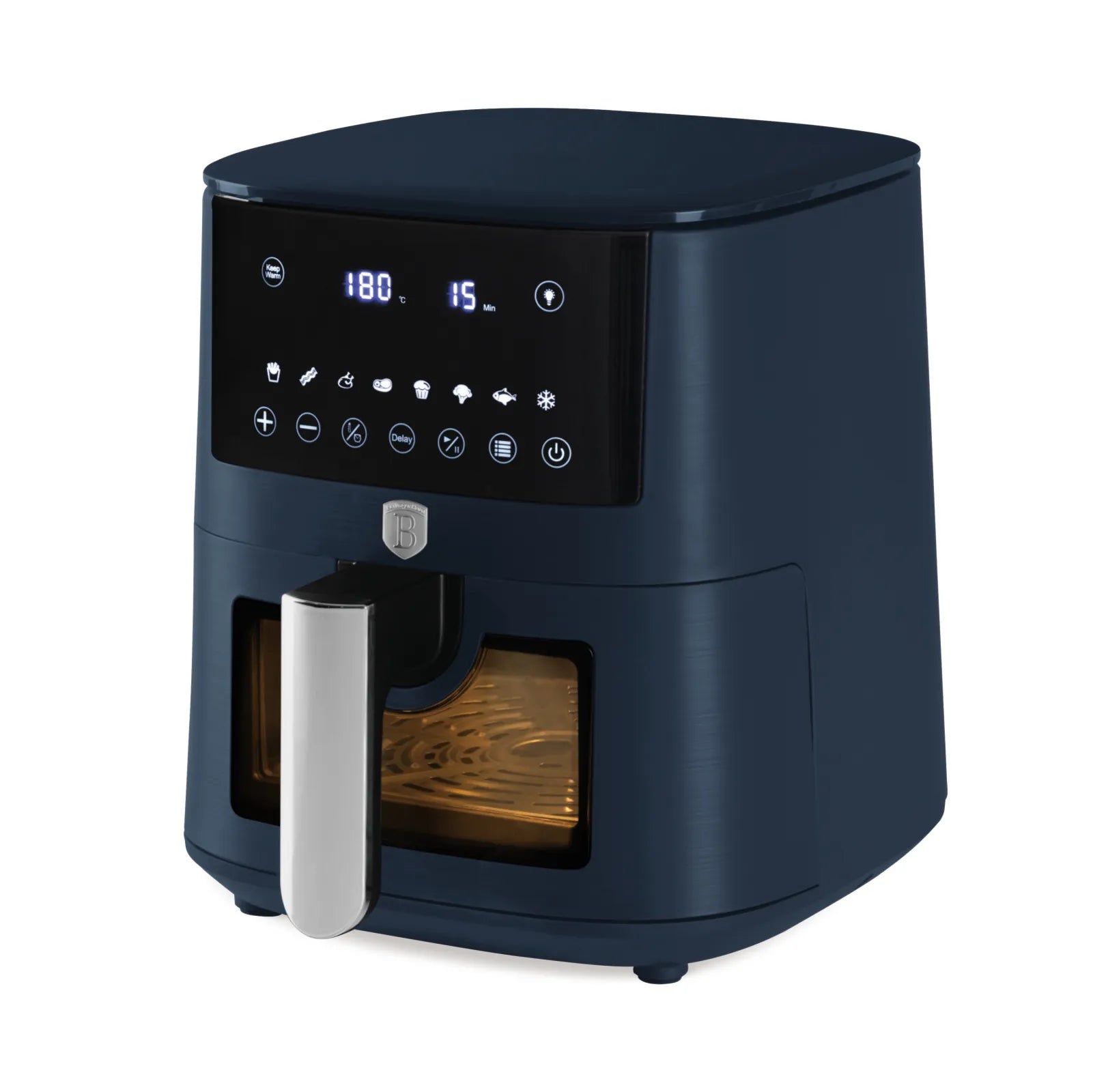 AirFryer átlátszó ablakkal 5 liter kék Deep Sea Berlinger Haus
