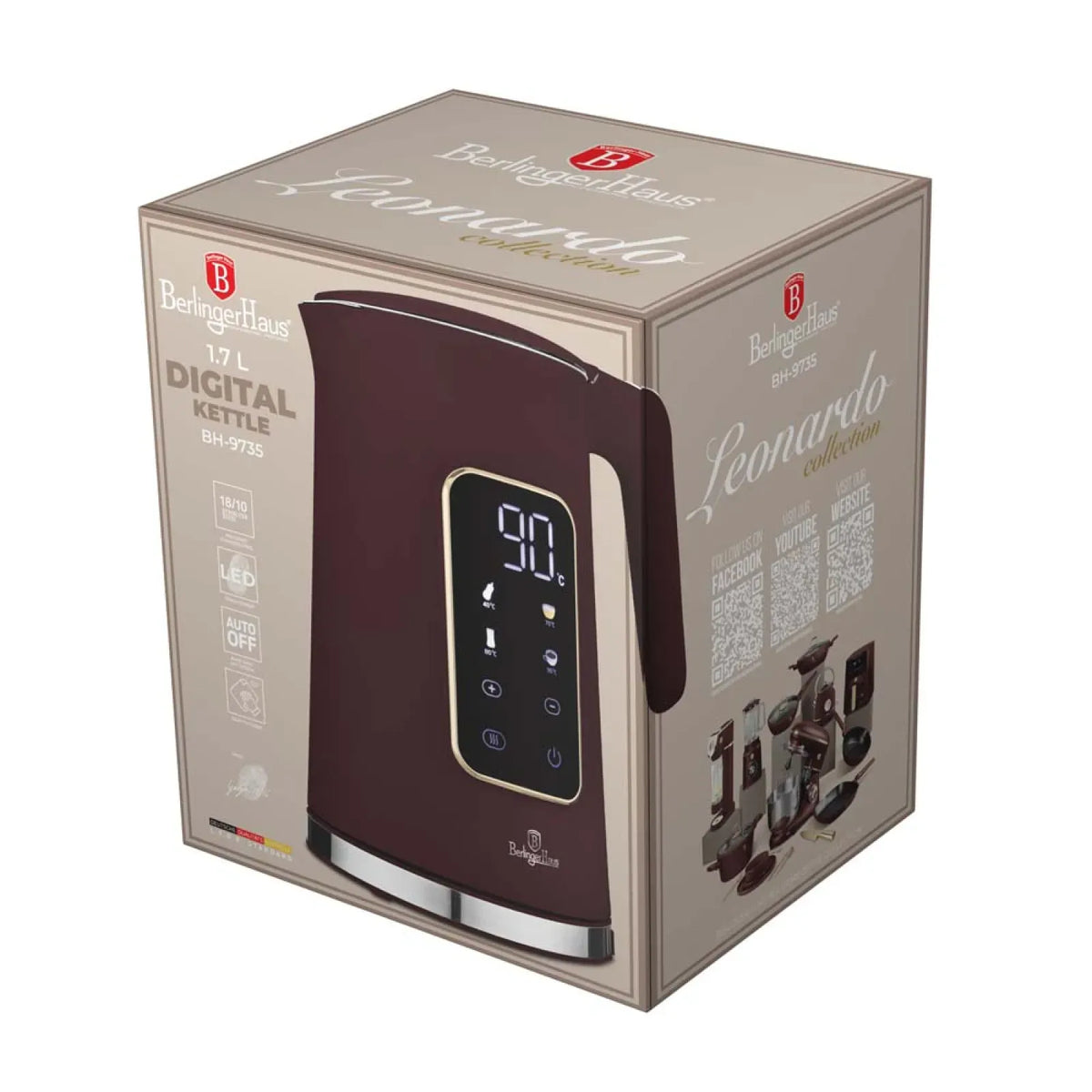 Berlinger Haus Digitális elektromos vízforraló (2200 W) – 4. kép